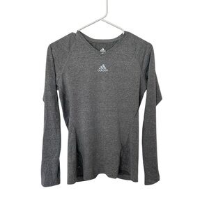 Adidas Gray Long Sleeve Performance Tee